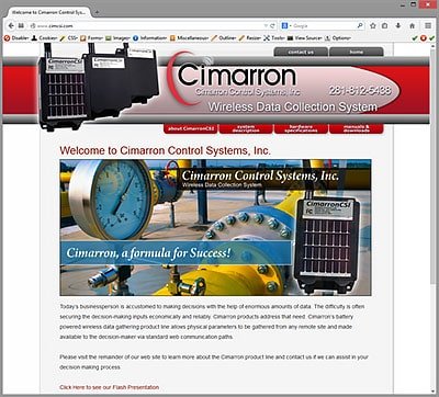 Cimmaron database website design