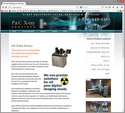 PC X-Ray web design